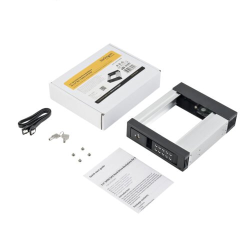 StarTech.com 5.25 to 3.5 Hard Drive Hot Swap Bay - For 3.5" SATA/SAS Drives - Trayless - Aluminum - Image 9