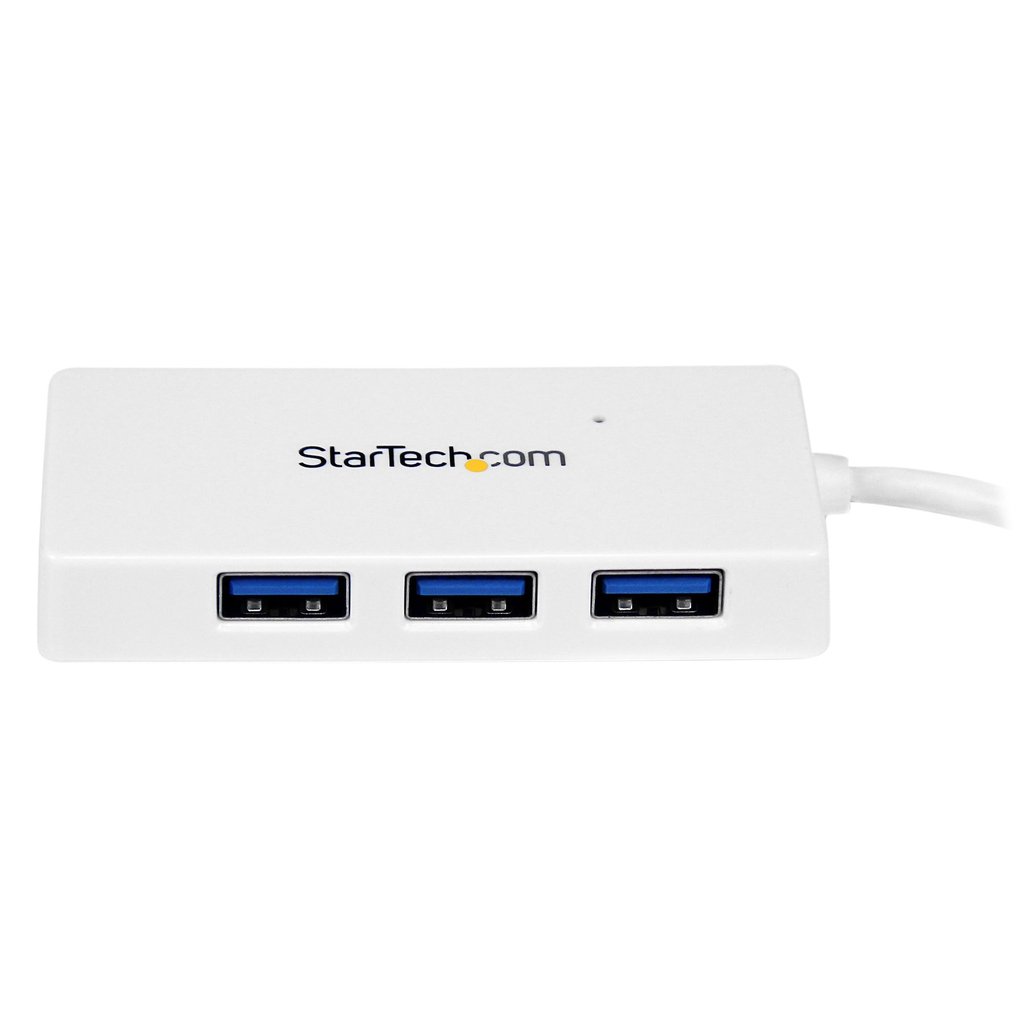StarTech.com Portable 4 Port SuperSpeed Mini USB 3.0 Hub - White~Portable 4 Port SuperSpeed Mini USB 3.0 Hub - 5Gbps - White - Image 3