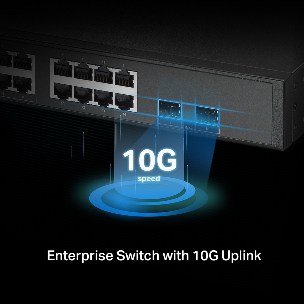 TP-Link Omada 16-Port 2.5G and 2-Port 10GE SFP+ L2+ Managed Switch with 8-Port PoE+ - Image 6