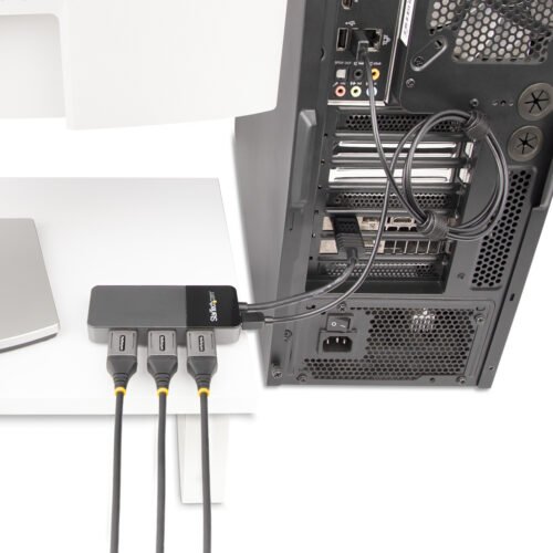 StarTech.com 3 Port Multi Monitor Adapter - DisplayPort 1.4 to 3x 4K DisplayPort Video Splitter - Dual or Triple 4K - Laptop/De - Image 19