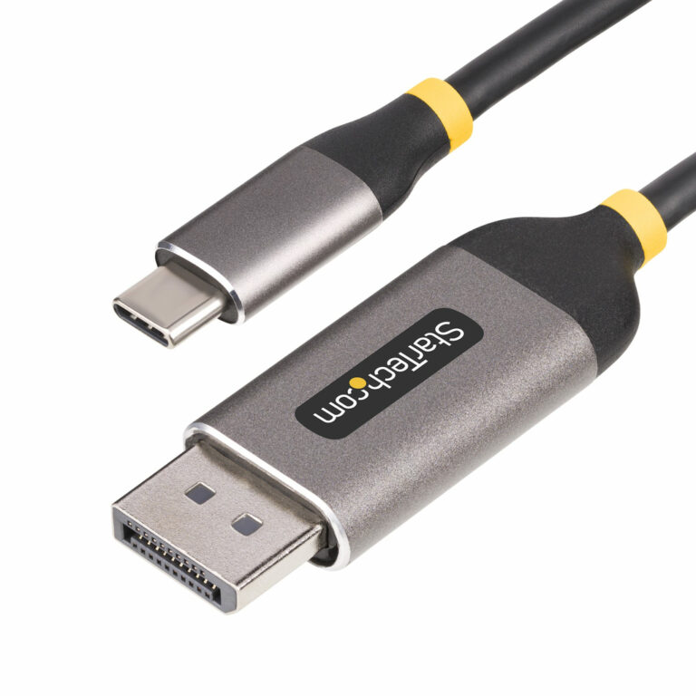 StarTech.com 10ft (3m) USB-C to DisplayPort Adapter Cable, 8K 60Hz, 4K 144Hz, HDR, USB Type-C to DP 1.4 Video Converter Cable,