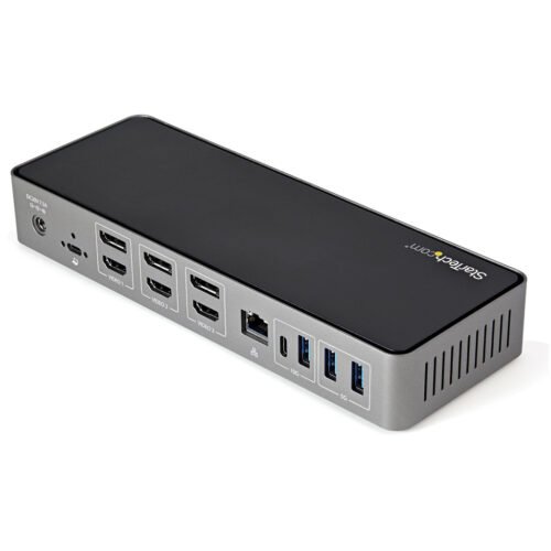 StarTech.com USB-C & USB-A Dock - Hybrid Universal Triple Monitor Laptop Docking Station DisplayPort & HDMI 4K 60Hz - 85W Power - Image 11