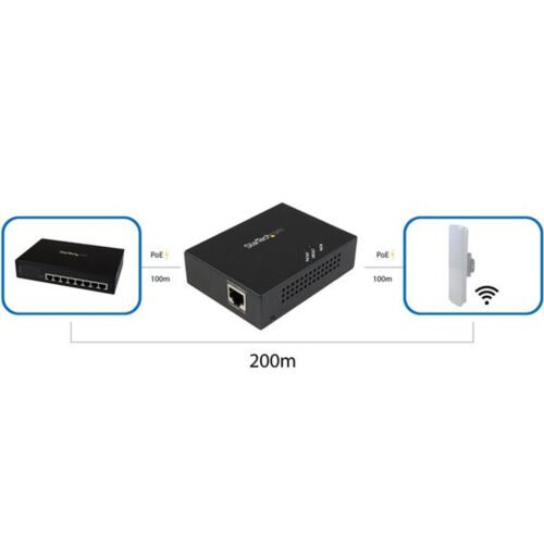 StarTech.com 1-Port Gigabit PoE+ Extender - 802.3at and 802.3af - 100 m (330 ft) - Image 4