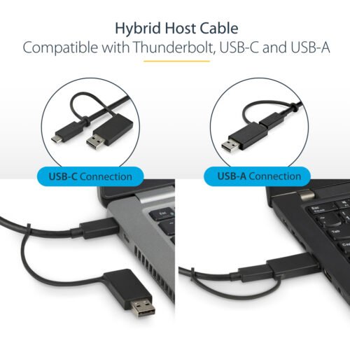 StarTech.com Universal Laptop Docking Station, Hybrid USB-C & USB-A Dock, Dual 4K DP & HDMI, 100W PD, Mac / Windows / Chrome OS - Image 22