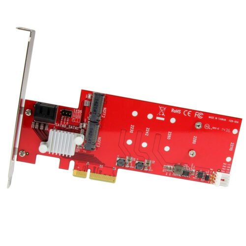 StarTech.com 2x M.2 NGFF SSD RAID Controller Card plus 2x SATA III Ports - PCIe - Image 7