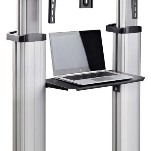 StarTech.com Rolling TV Cart/Stand On Wheels For 60-100inch Flat Screens Up To 220lb (100kg), Height Adjustment via Hand Crank, - Image 10