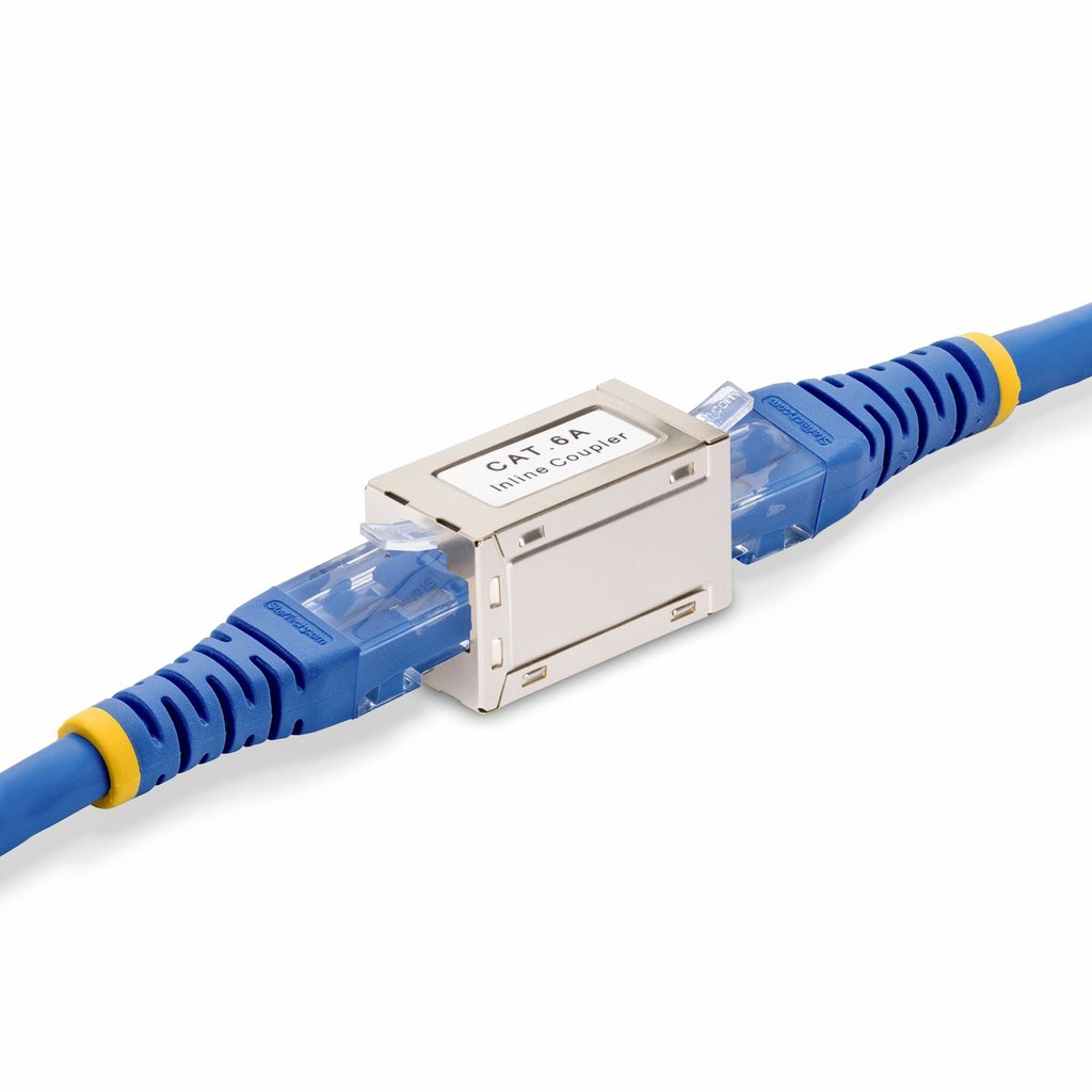 StarTech.com Shielded RJ45 Coupler, Inline Cat6a Coupler, Female to Female (F/F) T568B Pinout, Shielded Ethernet Cable Extensio - Image 4