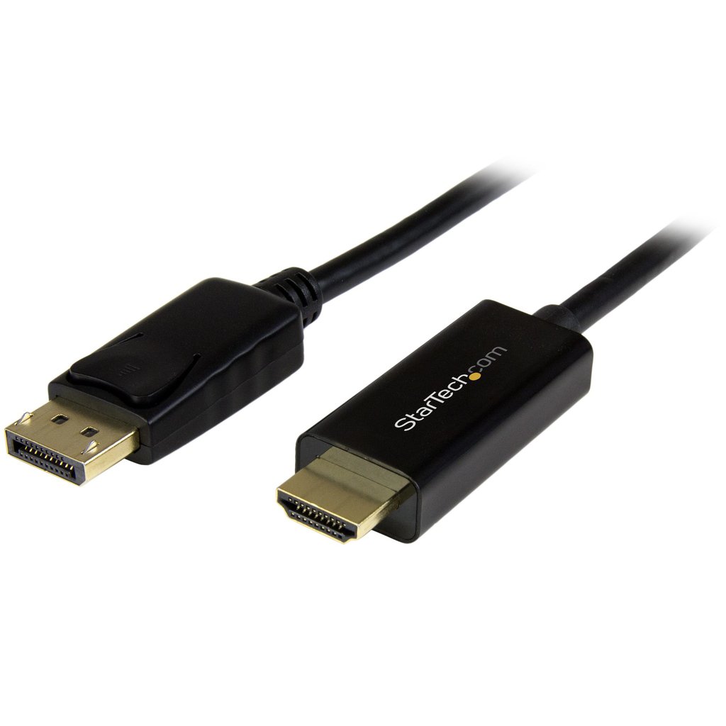 StarTech.com 6ft (2m) DisplayPort to HDMI Cable - 4K 30Hz - DisplayPort to HDMI Adapter Cable - DP 1.2 to HDMI Monitor Cable Co
