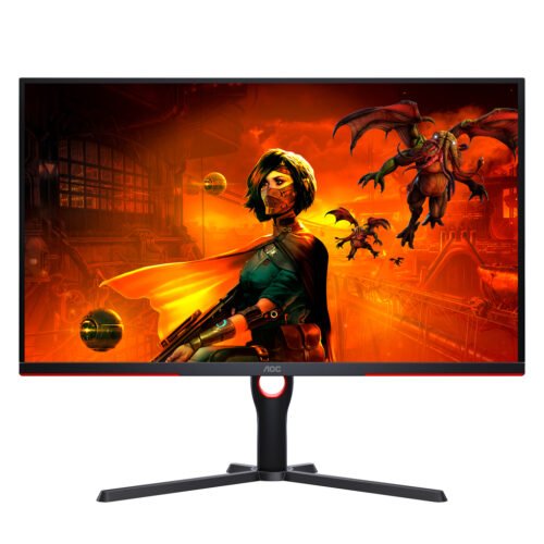 AOC G3 U32G3X/BK LED display 80 cm (31.5") 3840 x 2160 pixels 4K Ultra HD Black, Red - Image 2