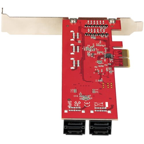 StarTech.com SATA PCIe Card - 10 Port PCIe SATA Expansion Card - 6Gbps - Low/Full Profile - Stacked SATA Connectors - ASM1062 N - Image 13