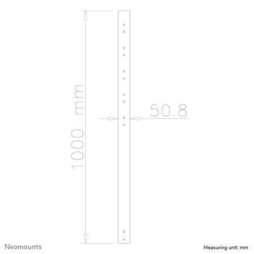 Neomounts FPMA-CP100 Extension pole TV ceiling mount - h 100 cm - Image 2
