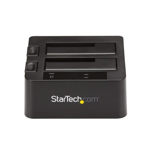 StarTech.com Dual-Bay USB 3.2 Gen 2 to SATA Hard Drive Docking Station, USB 10Gbps Hard Drive Dock, External 2.5/3.5" SATA I/II - Image 2