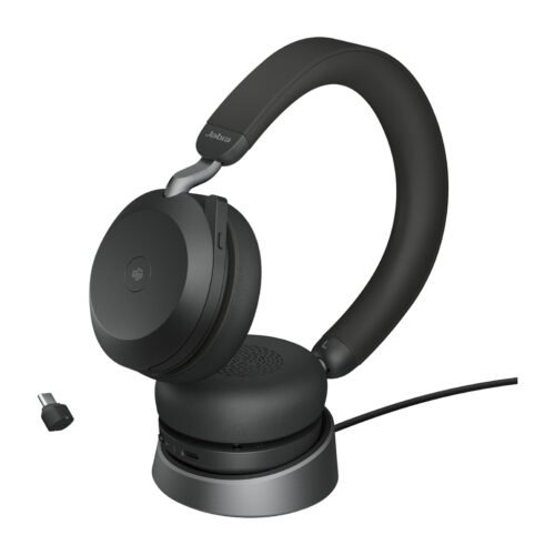 Jabra Evolve2 75 - USB-C MS Teams with Desk Stand - Black - Image 4