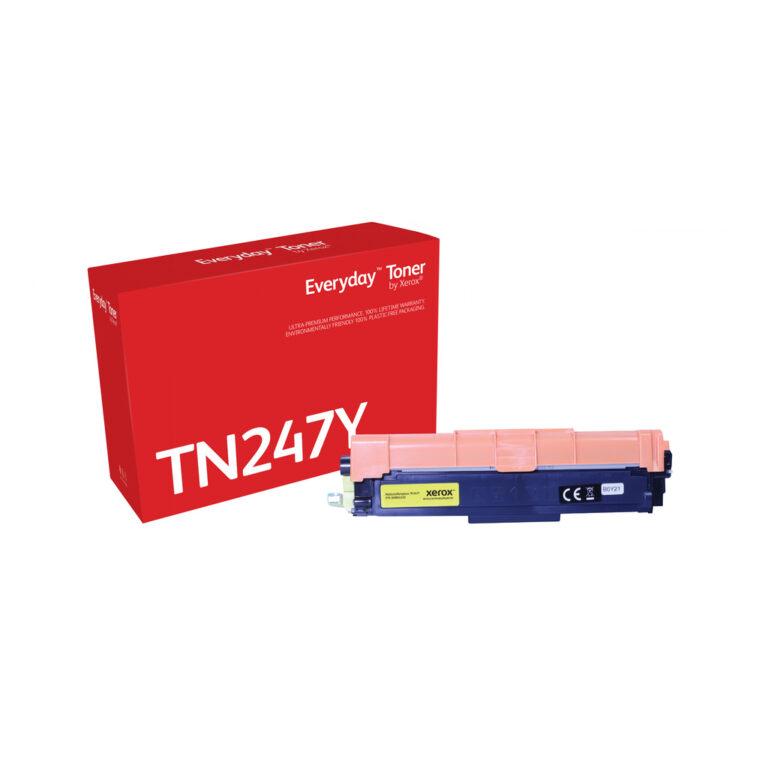 Everyday™ Yellow Toner by Xerox compatible with Brother TN247Y, High capacity