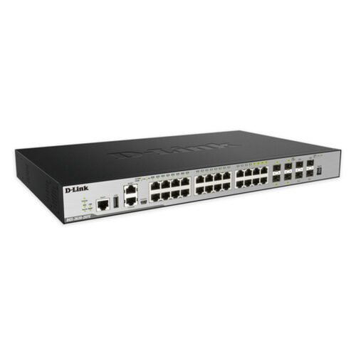 D-Link 24-Port L3 Stackable Managed Gigabit Switch including 4 x 1000BaseT/SFP & 4 x 10GE SFP+ - Image 3
