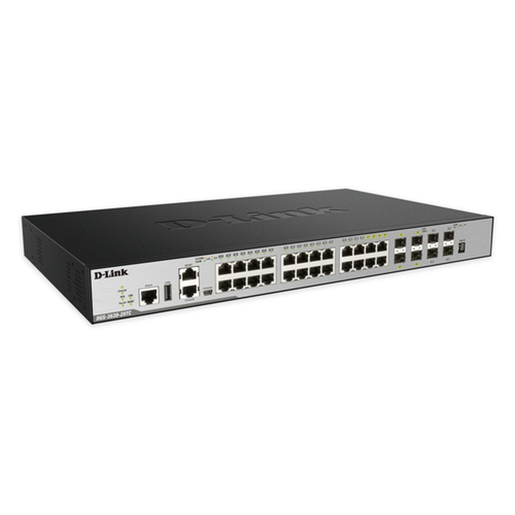 D-Link 24-Port L3 Stackable Managed Gigabit Switch including 4 x 1000BaseT/SFP & 4 x 10GE SFP+ - Image 3