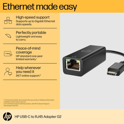 HP USB-C to RJ45 Adapter G2 - Image 6