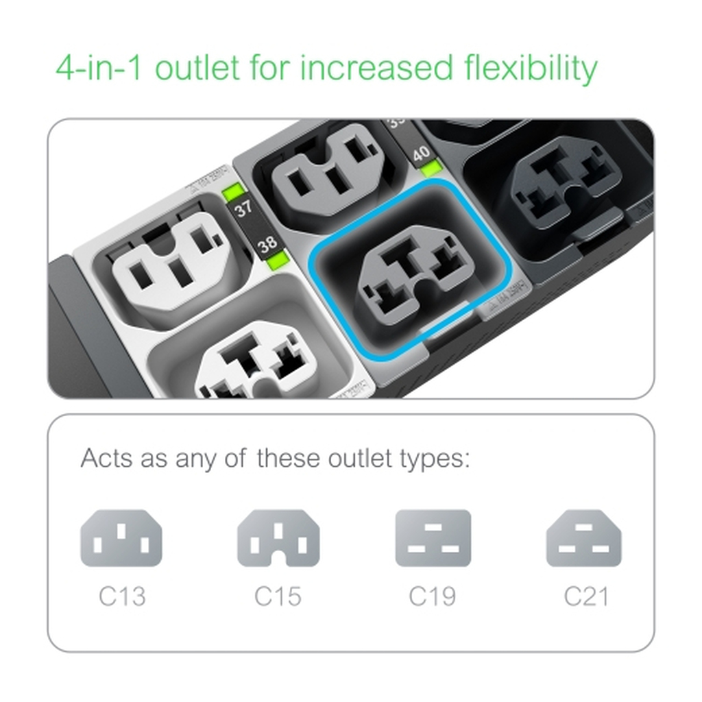 APC NetShelter Rack PDU Advanced, Switched, 3Phase, 22.1kW 400V 32A or 17.3kW 415V 30A, 48 Outlets, IEC309 - Image 8
