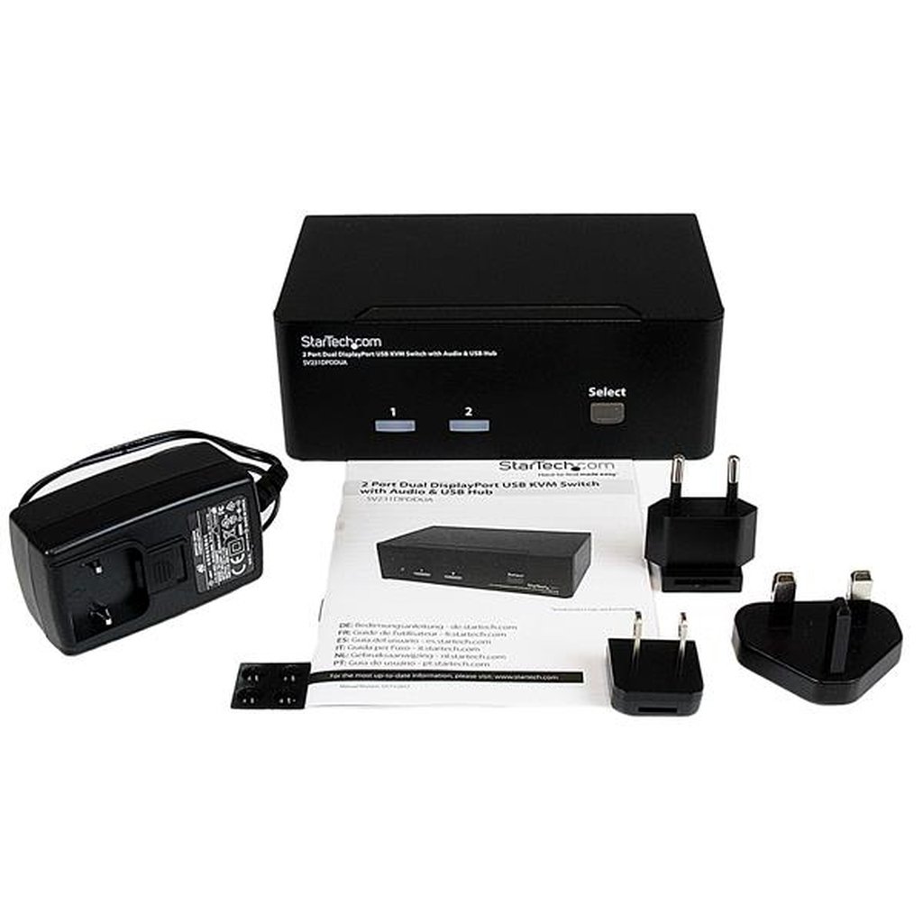 StarTech.com 2 Port Dual DisplayPort USB KVM Switch with Audio & USB 2.0 Hub - Image 6