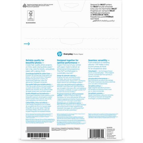 HP Everyday Photo Paper, Glossy, 200 g/m2, A4 (210 x 297 mm), 25 sheets - Image 2