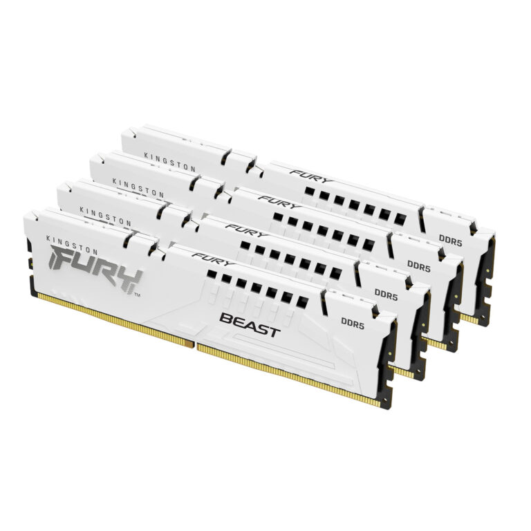Kingston Technology FURY Beast 128GB 5600MT/s DDR5 CL40 DIMM (Kit of 4) White XMP