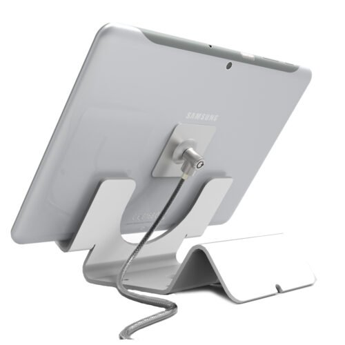 Compulocks Universal Tablet Holder White with Coiled Cable Lock Black - Image 2