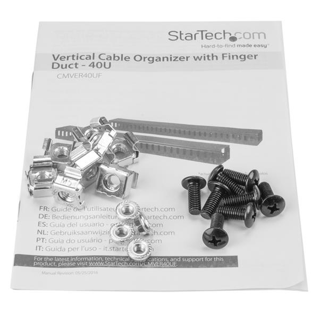 StarTech.com Vertical Cable Organizer with Finger Ducts - 0U - 6 ft. - Image 13