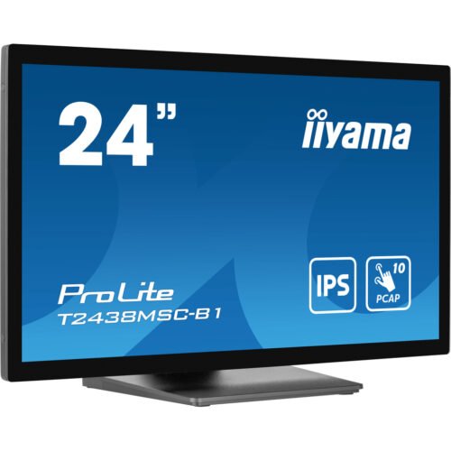 iiyama ProLite 23.8” 10pt Optical Bonded PCAP touchscreen monitor with IPS panel technology, edge-to-edge glass design, anti- - Image 4