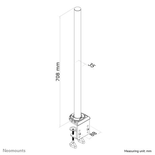 Neomounts FPMA-D935POLE Extension pole monitor arm - h 70 cm - Image 2