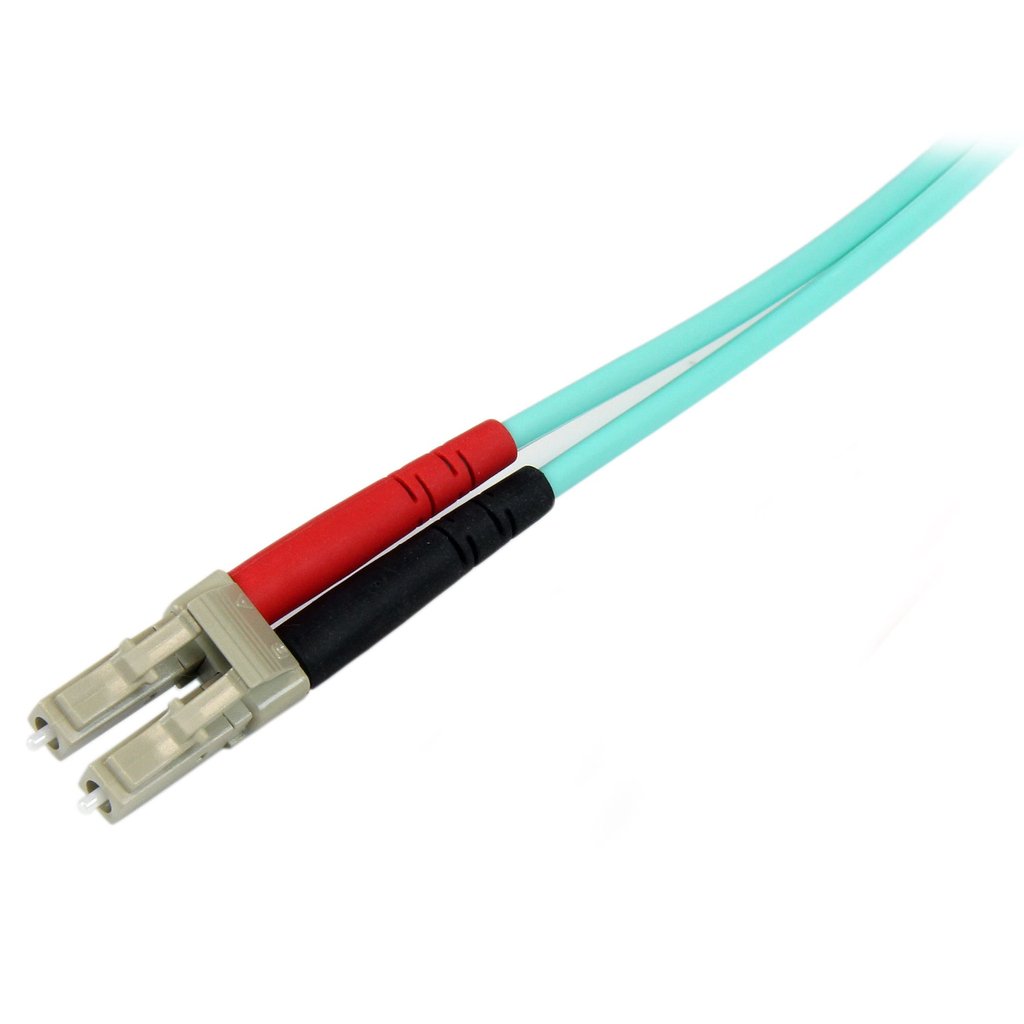 StarTech.com 10m (30ft) LC/UPC to LC/UPC OM3 Multimode Fiber Optic Cable, Full Duplex 50/125µm Zipcord Fiber Cable, 100G, Low - Image 2