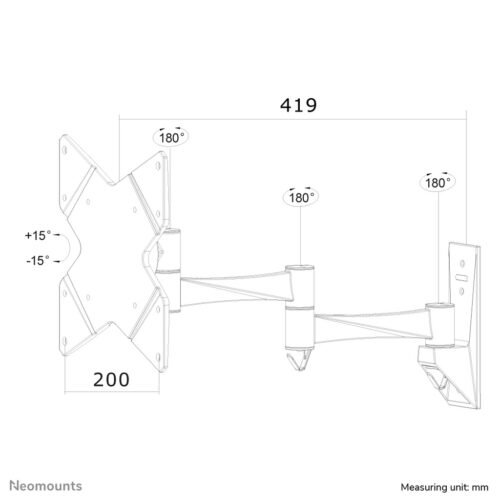 Neomounts FPMA-W835 Monitor/TV mount wall 10-40" - full motion - Image 2