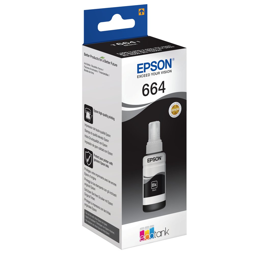 Epson 664 Ecotank Black ink bottle (70ml) - Image 2