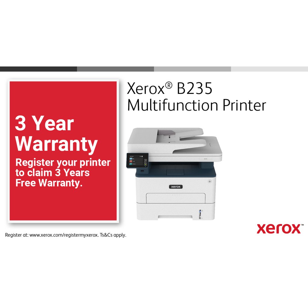 Xerox B235 A4 34ppm Wireless Duplex Copy/Print/Scan/Fax PS3 PCL5e/6 ADF 2 Trays Total 251 Sheets UK - Image 13