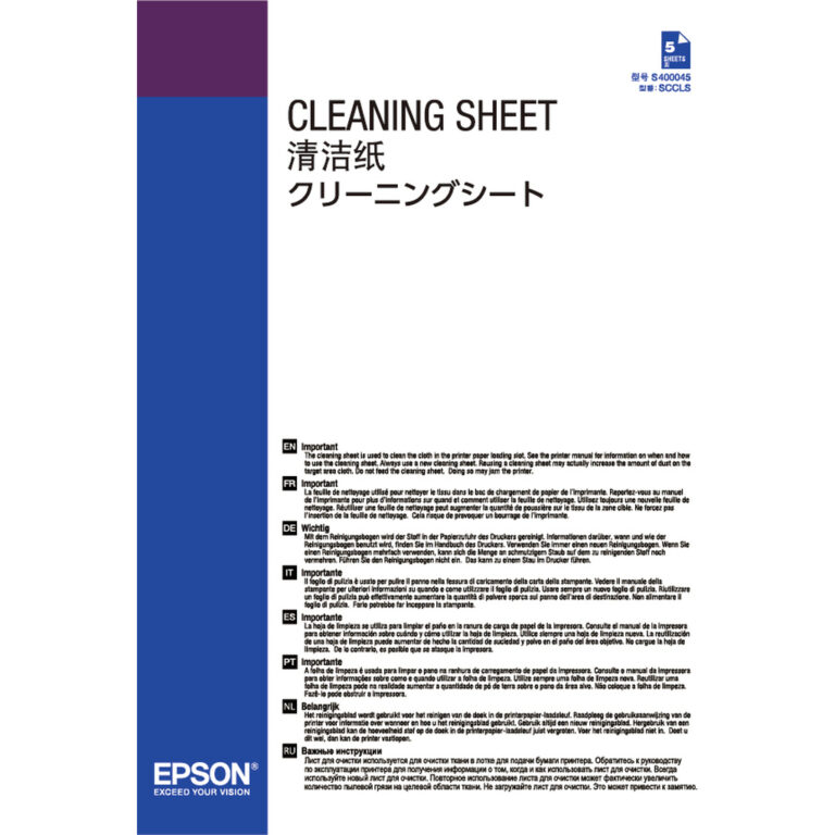 Epson Cleaning sheet