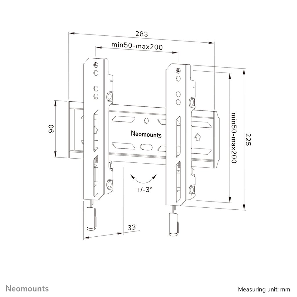 Neomounts WL30S-850BL12 TV mount wall 24-65" - fixed - lockable - fast installation - Image 19