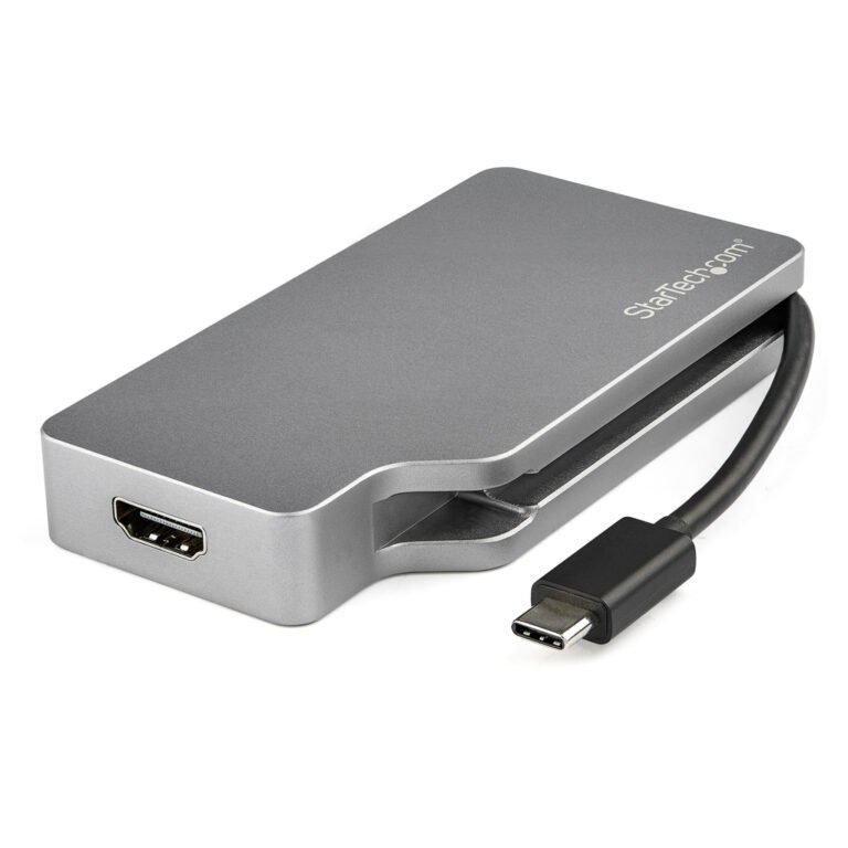 StarTech.com USB C Multiport Video Adapter w/ HDMI, VGA, Mini DisplayPort or DVI - USB Type C Monitor Adapter to HDMI 2.0 or mD