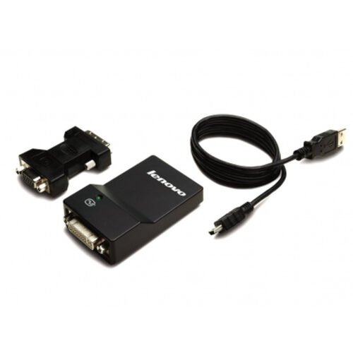 Lenovo USB 3.0 - DVI/VGA USB graphics adapter 2048 x 1152 pixels Black - Image 2