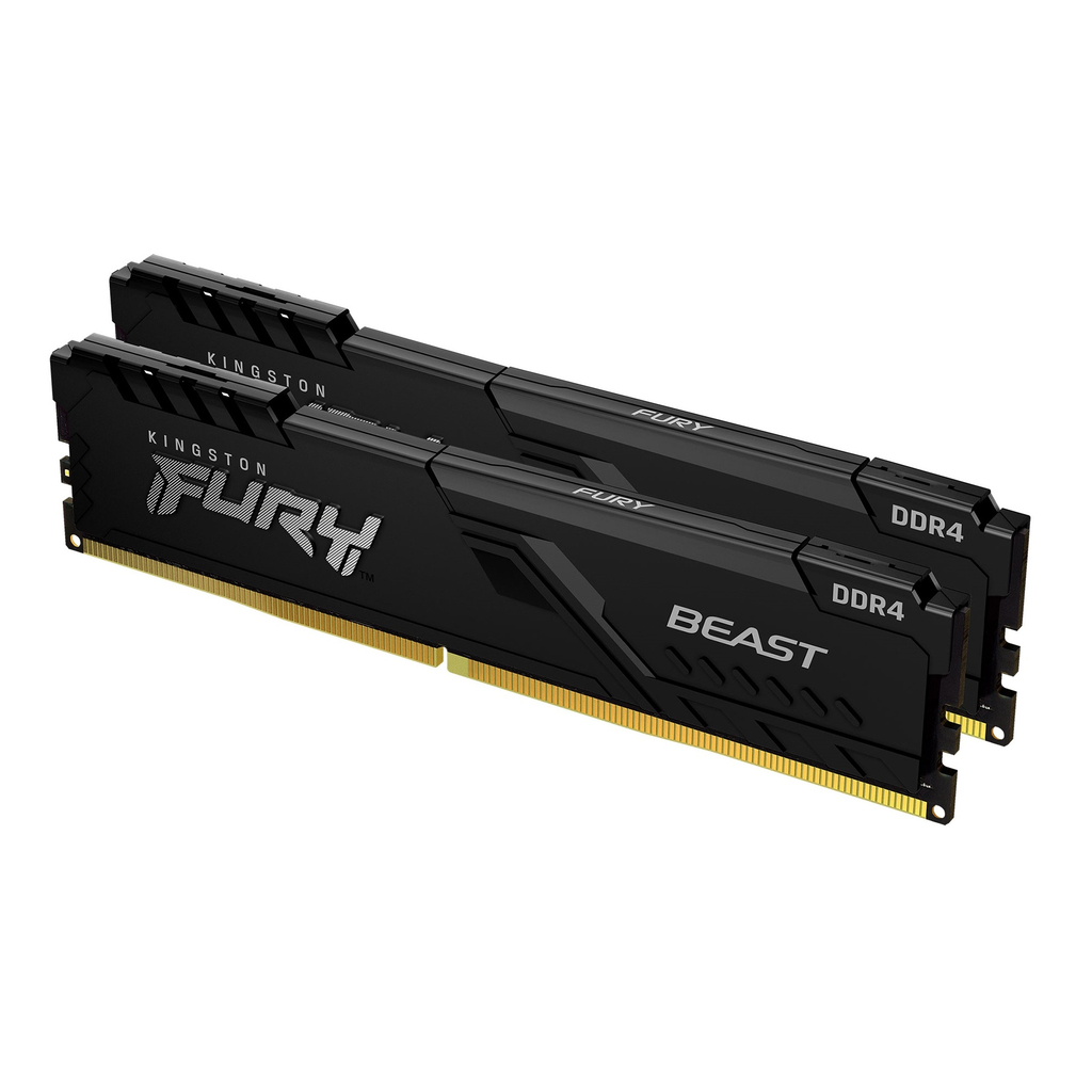 Kingston Technology FURY Beast 32GB 3733MT/s DDR4 CL19 DIMM (Kit of 2) 1Gx8 Black
