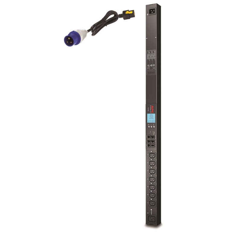 APC Rack PDU 2G, Switched, ZeroU, 16A, 230V, (7) C13 & (1) C19, IEC309 Cord