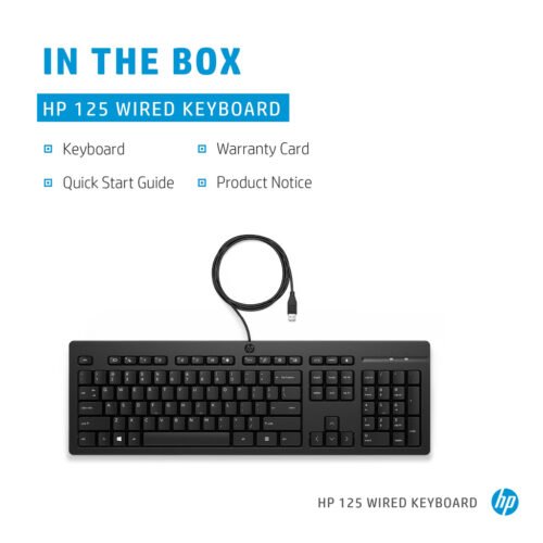 HP 125 USB Wired Keyboard - Image 7