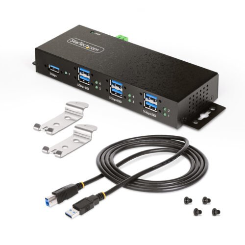 StarTech.com 5G7AINDRM-USB-A-HUB interface hub USB 3.2 Gen 1 (3.1 Gen 1) Type-B 5000 Mbit/s Black - Image 11