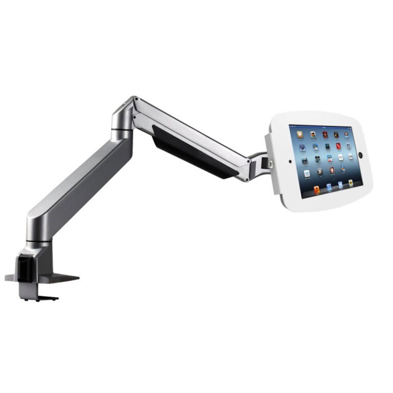 Compulocks iPad Pro 12.9" (3-6th Gen) Space Enclosure Articulating Arm Mount White