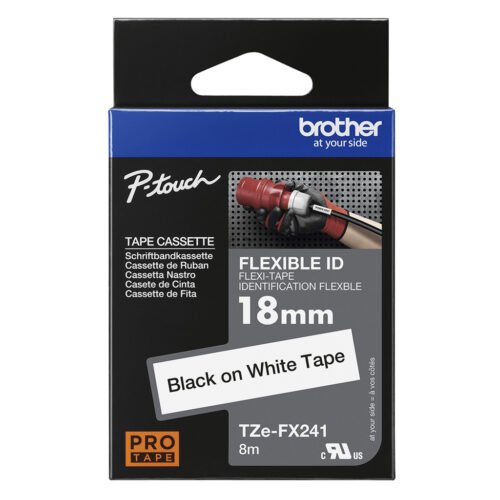 Brother TZE-FX241 label-making tape Black on white TZ - Image 2