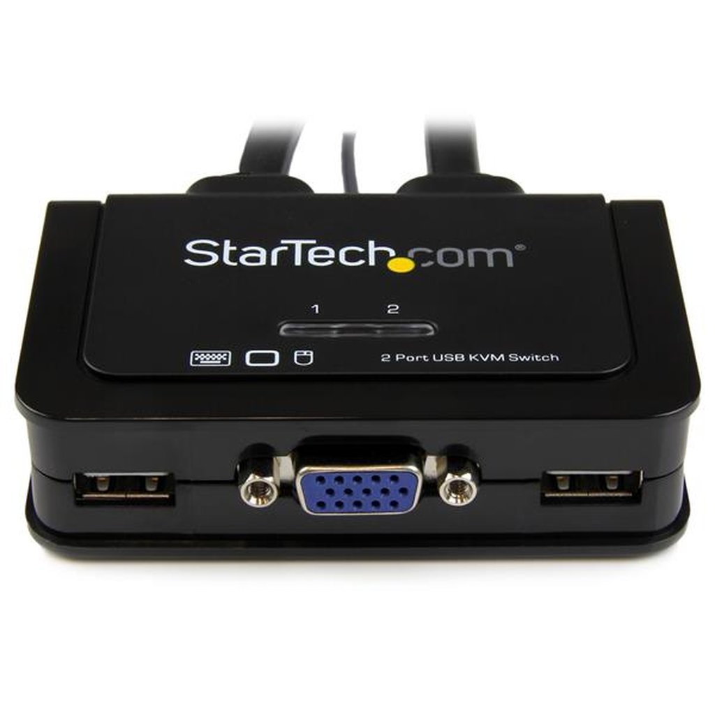 StarTech.com 2 Port USB VGA Cable KVM Switch - USB Powered with Remote Switch - Image 2