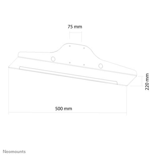 Neomounts KEYB-V050 Keyboard/mouse shelf - w 50 cm - Image 2