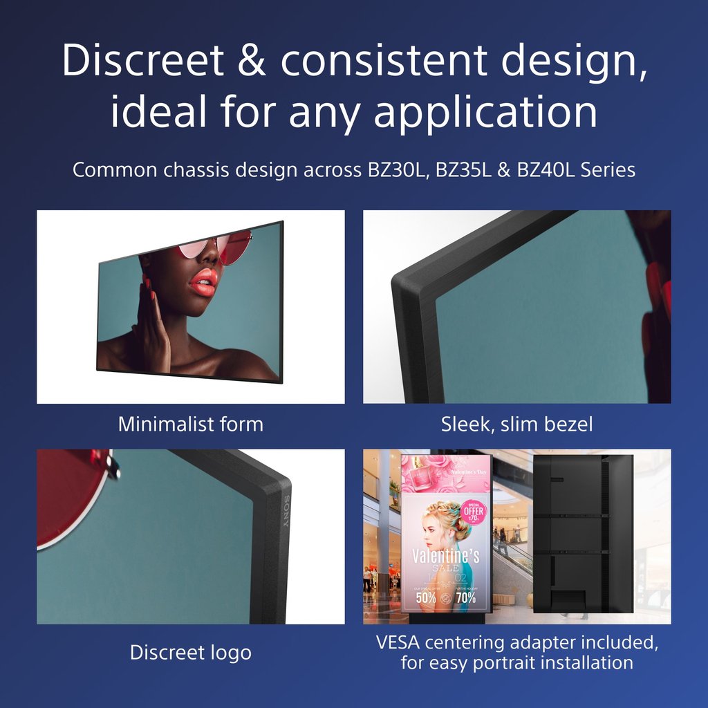 Sony FW-55BZ30L/TM Signage Display Digital signage flat panel 139.7 cm (55") LCD Wi-Fi 440 cd/m² 4K Ultra HD Black Android 24/ - Image 8