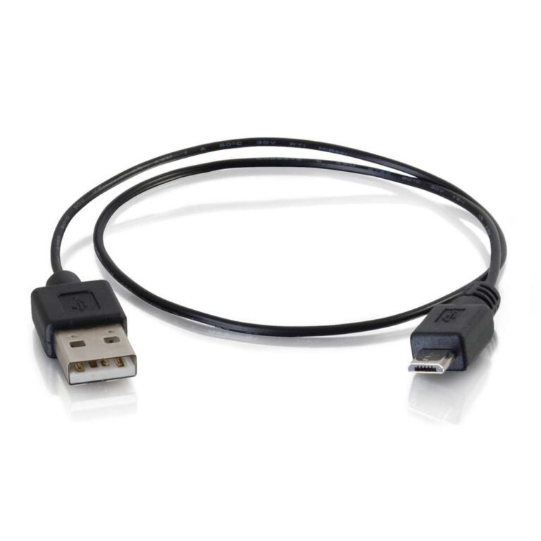 C2G 81708 USB cable USB 2.0 0.46 m USB A Micro-USB B Black