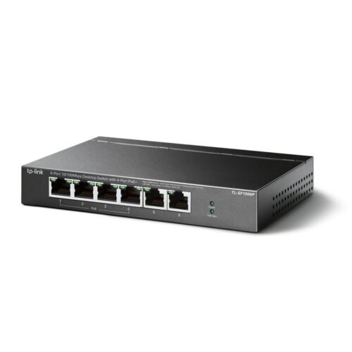 TP-Link TL-SF1006P network switch Unmanaged Fast Ethernet (10/100) Power over Ethernet (PoE) Black - Image 2