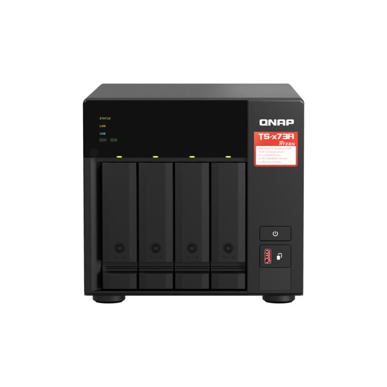 QNAP TS-473A Tower Ryzen Embedded V1500B 8 GB DDR4 8 TB HDD QNAP Turbo System Black