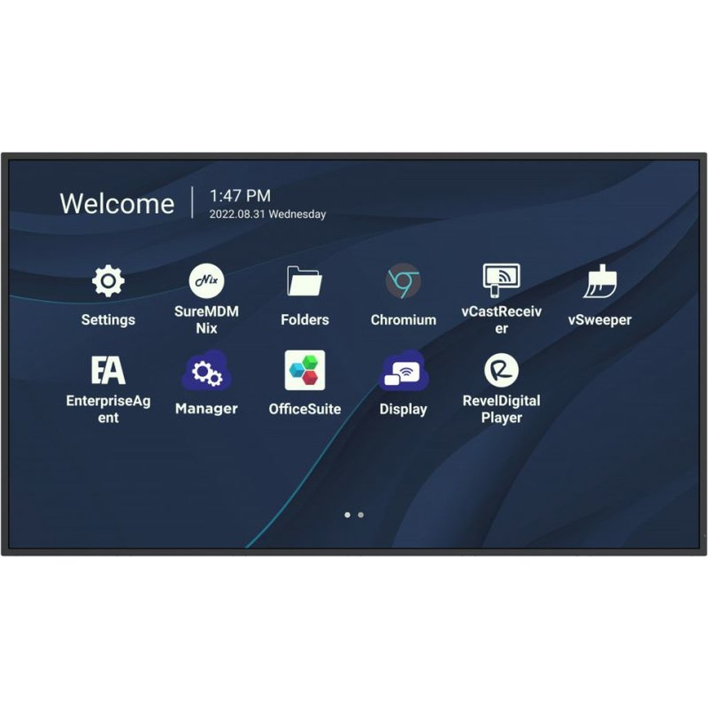 Viewsonic CDE4330 Signage Display 109.2 cm (43") Wi-Fi 450 cd/m² 4K Ultra HD Black Built-in processor Android 11